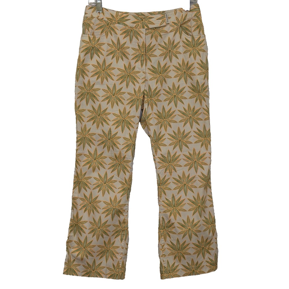 ExOfficio‎ Lotus Cropped Pants Womens Size 10 Cotton Spandex Blend Straight Leg
